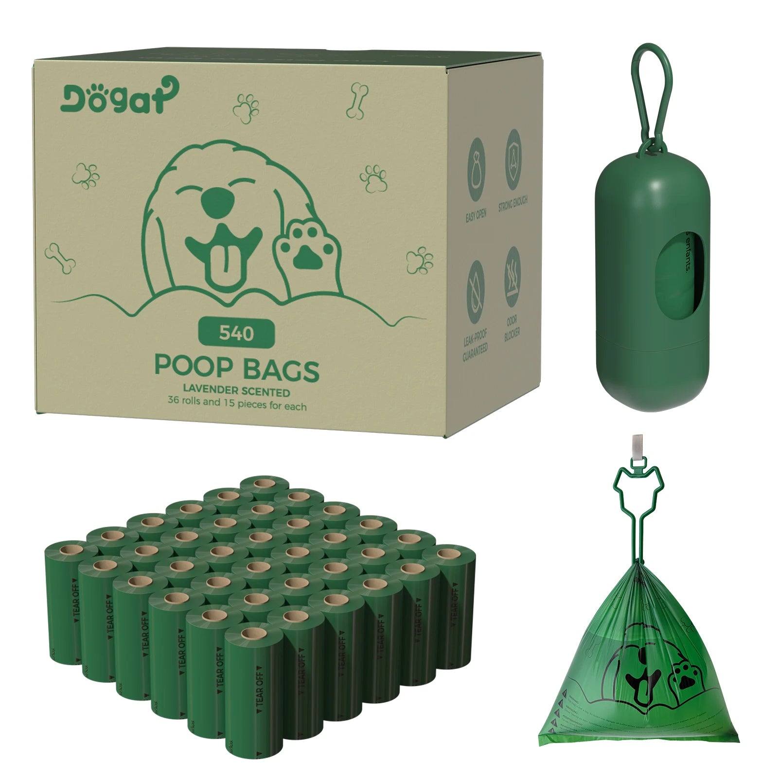 Lavender Dog Poop Bags