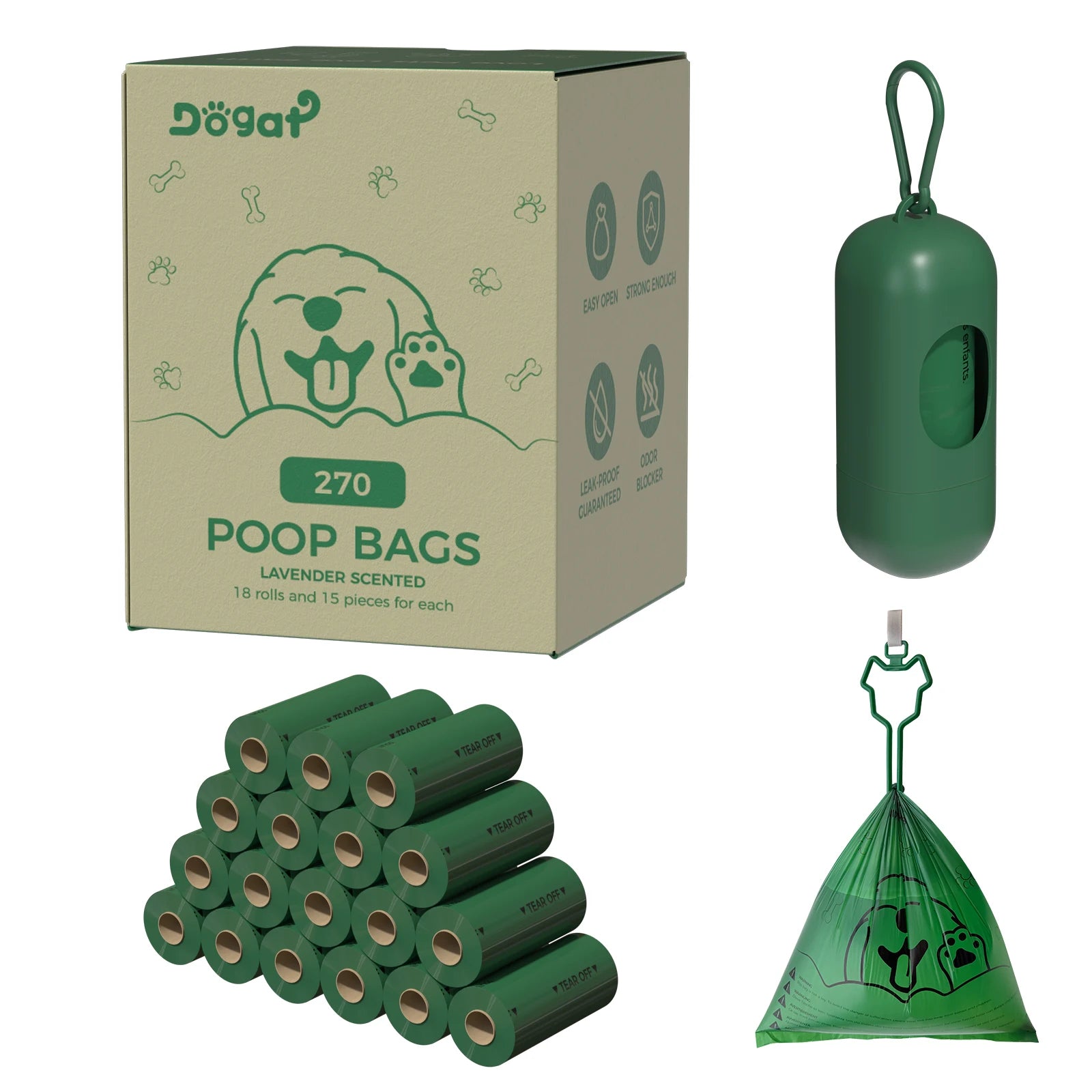 Lavender Dog Poop Bags