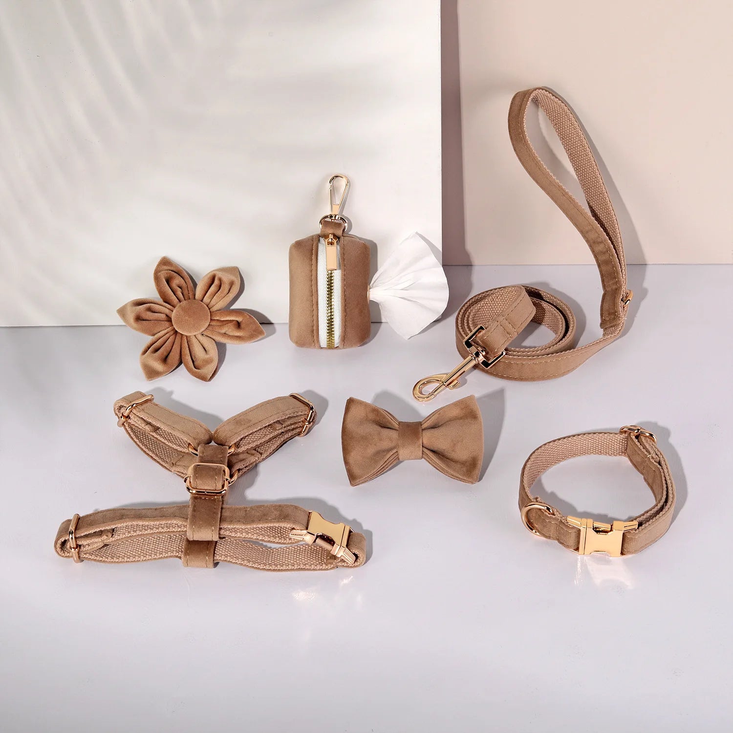 Velvet Dog Collar Set