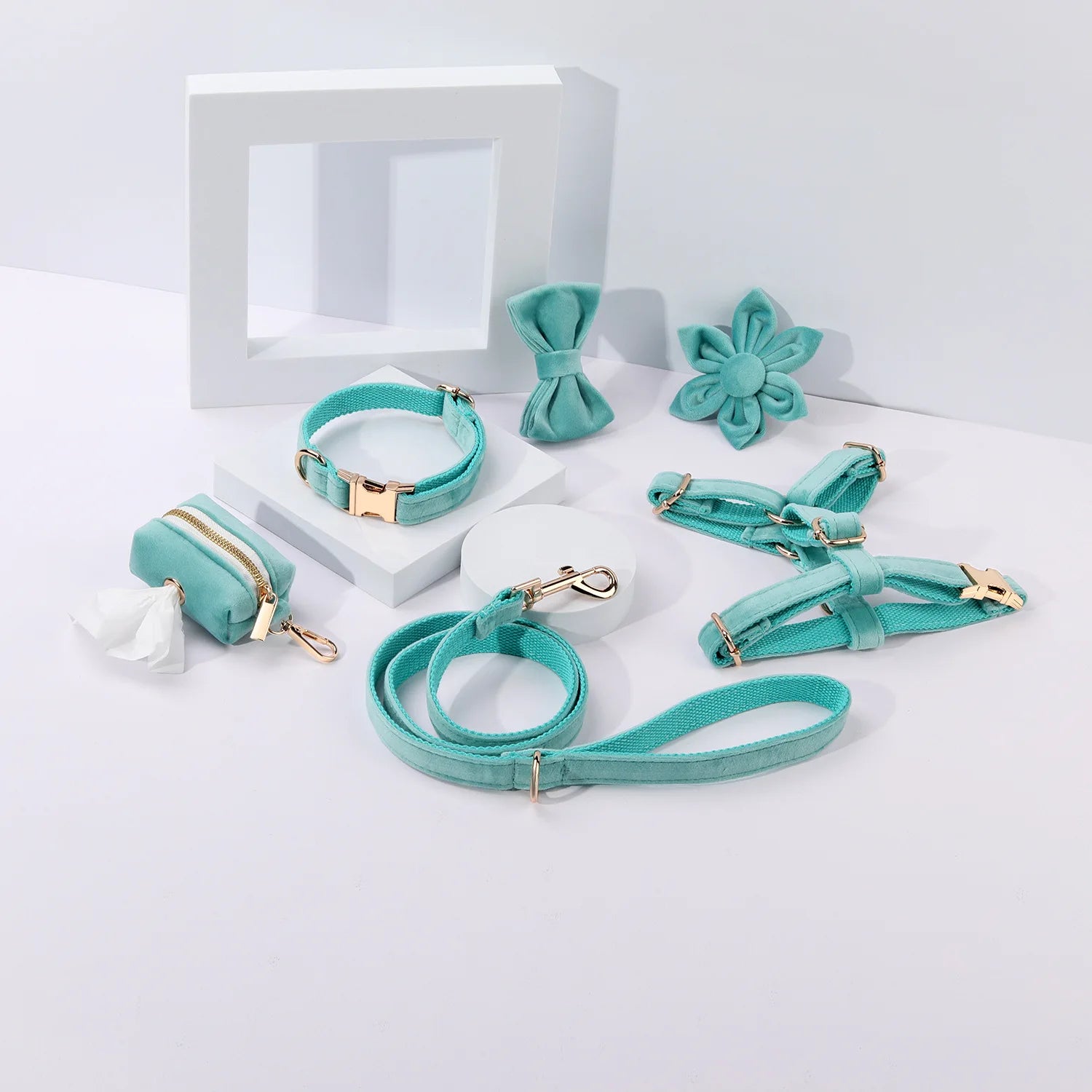 Velvet Dog Collar Set